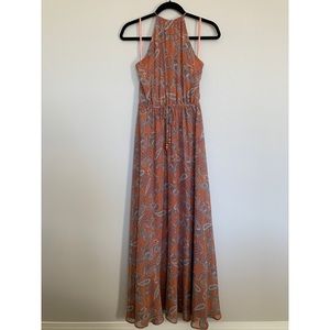 LuLu’s Peach Paisley Maxi Dress